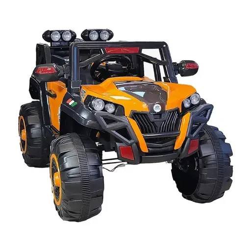 BUMTUM Jeep Ride On Toy for Kids | Battery Operated Car with Light & Music | Baby Big Battery Car | Electric Jeep Car for Boys & Girls (Orange)